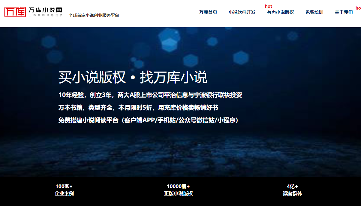万库小说授权